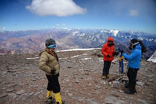 51 View To The South With Nevado del Plomo And Nevado Juncal From Aconcagua Summit 6962m